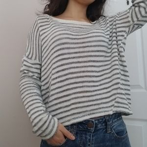 Sz XS-S Soft Joie Knit Gray&Cream Sweater
